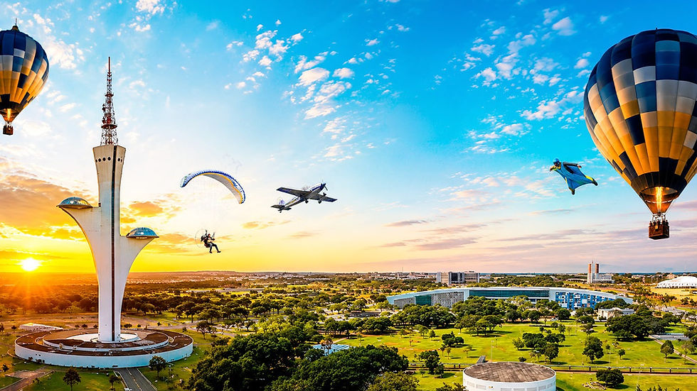 Festival de Esportes Aéreos movimenta Brasília nesta semana com voos de balão, BASE Jump e atrações gratuitas para toda a família