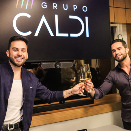 Grupo Caldi comemora empresariamento de Marcelo Mesquita e estreia de programa com Tierry na TV Leo Dias