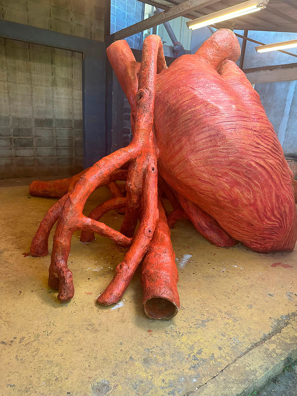 Instalação imersiva convida o visitante a entrar em um coração gigante e viver uma experiência única na arte contemporânea