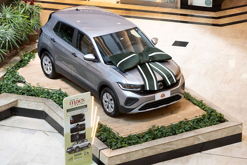 Dia das Mães no Pátio Brasil Shopping: campanha terá sorteio de um Volkswagen T-Cross Sense TSI e kits exclusivos assinados pela Avatim