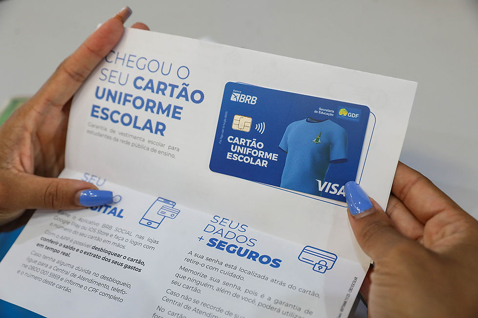 Cartão Uniforme Escolar garante autonomia e agilidade a estudantes do DF