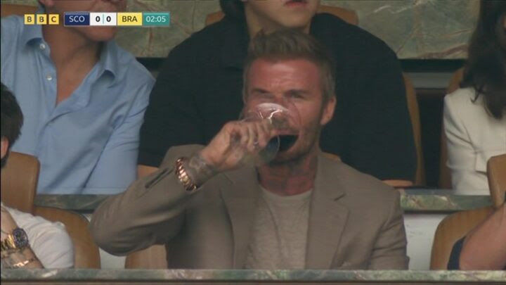 Tinto de Beckham em jogo da Copa: vinho combina com qualquer ocasião