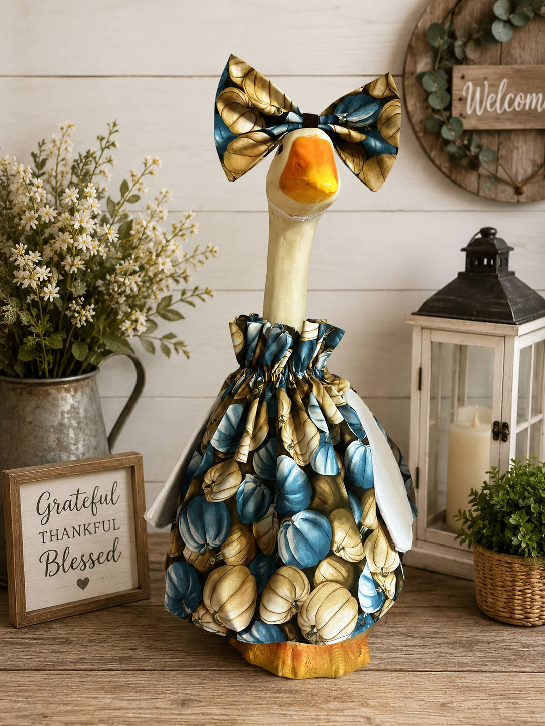 Pumpkin Patch Blues Cone Dress