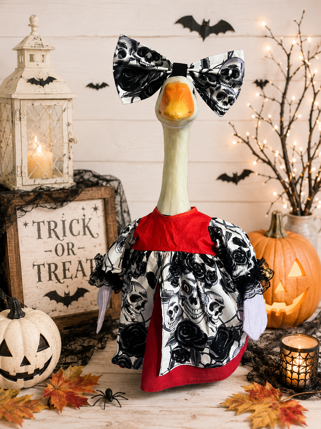 Midnight Roses Bib & Bow Set