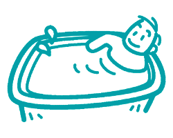 ラベンダーイラストお風呂