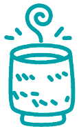 ラベンダーイラストお茶