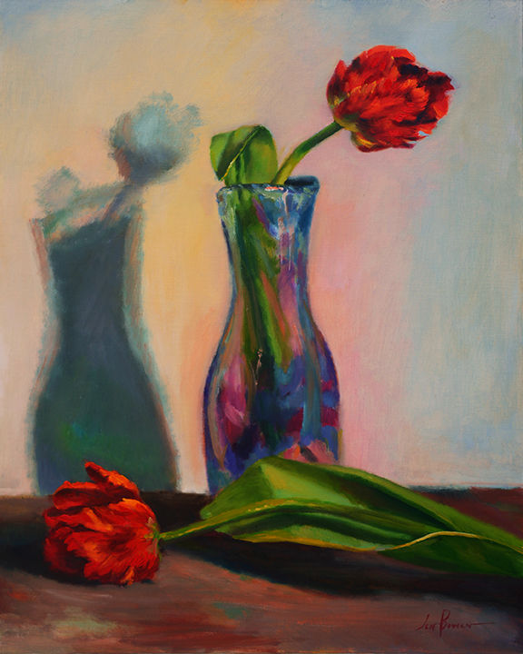 Tulips for two by Jen Bowen 16x20 linen on board internet.jpg