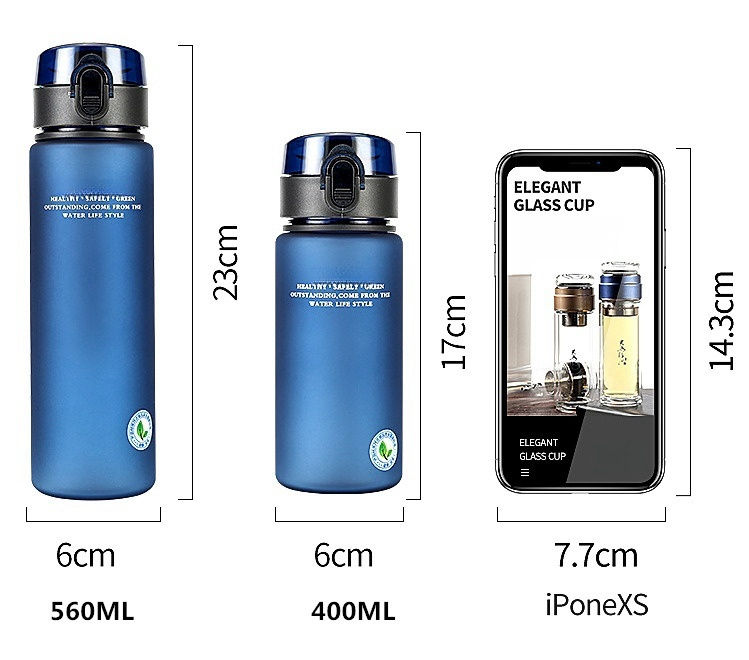 Thumbnail: Brand BPA Free Leak Proof Sports Water Bottle High Quality Tour Hiking Portable 