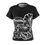 Thumbnail: Women's Cut & Sew Tee, Woman's Gift, Blackwork Tattoo Design 