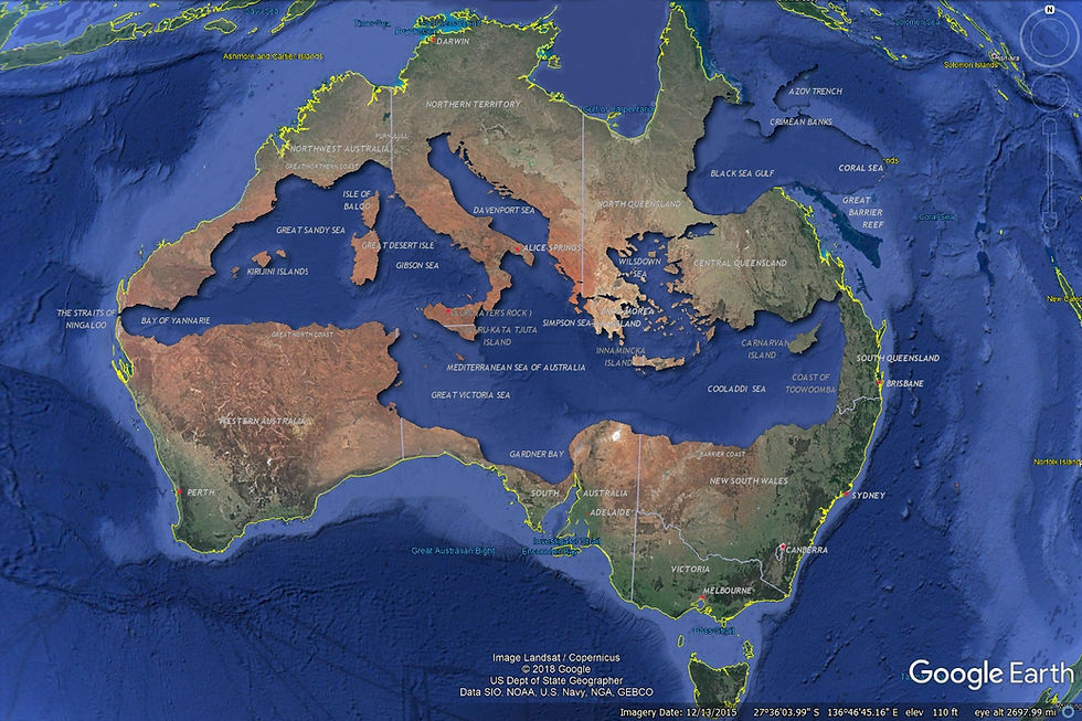Let's Move the Mediterranean to the Australian Continent