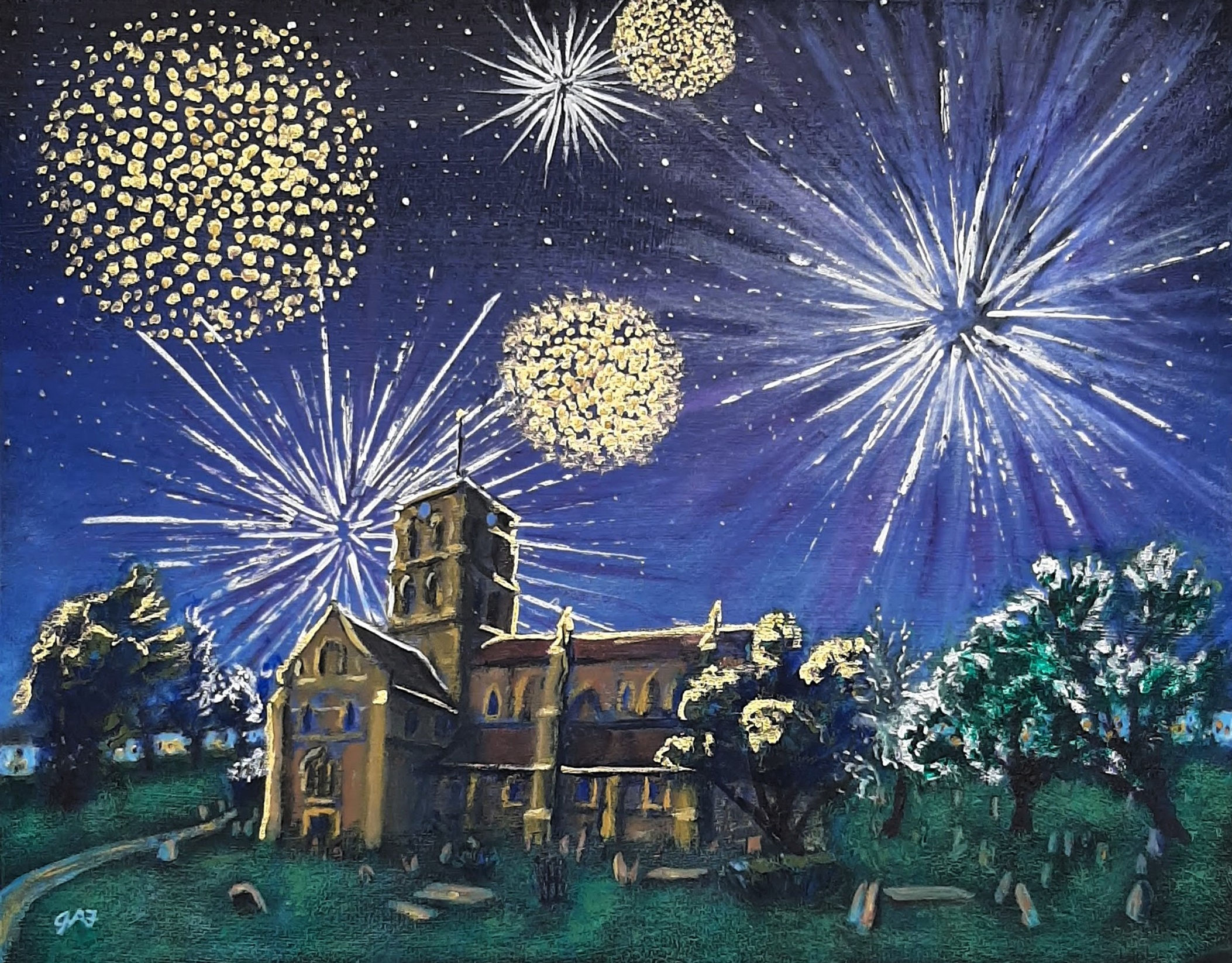Fireworks over St Mary de Haura