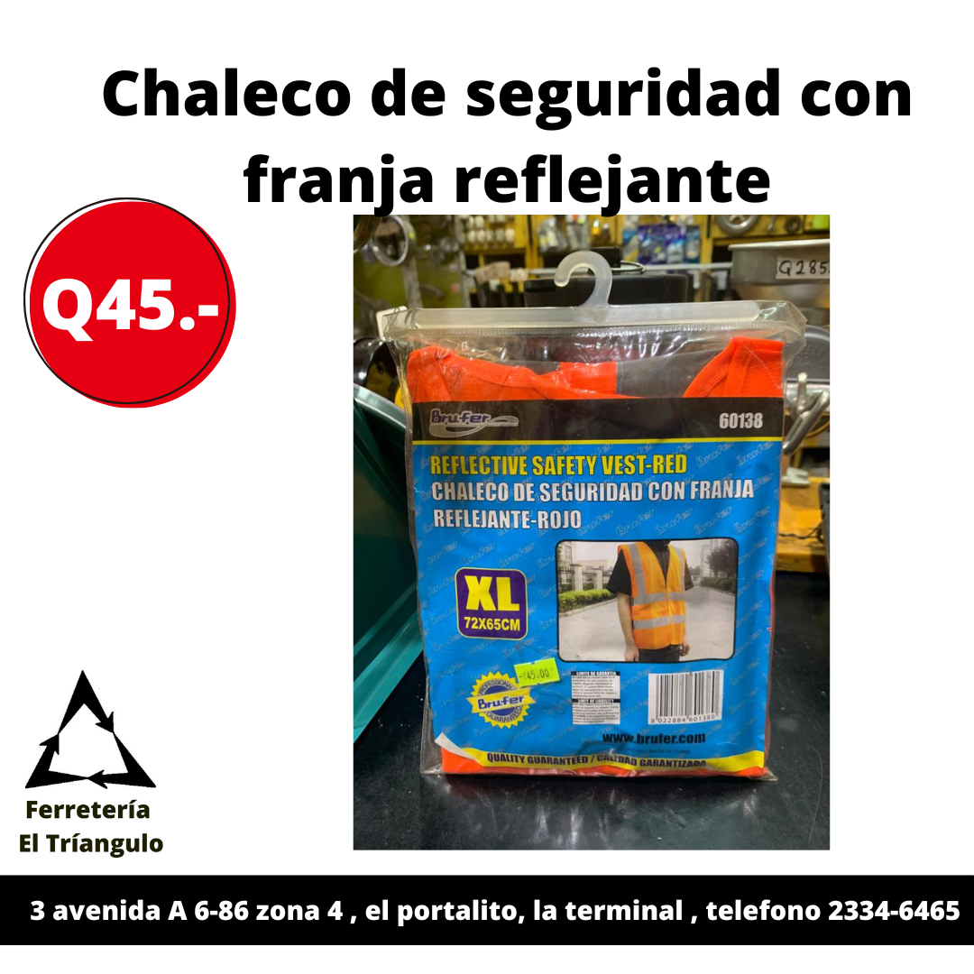 Chaleco de seguridad con franja reflejante