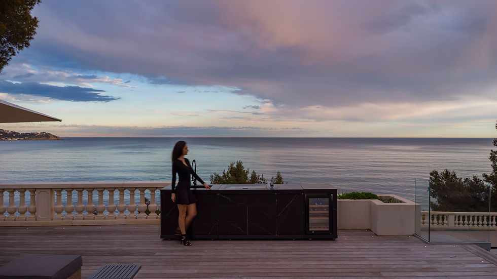 Miniatura: Cocina de exterior MARMONT Rockbeam sthlm de techo bajo, color negro shakespeare