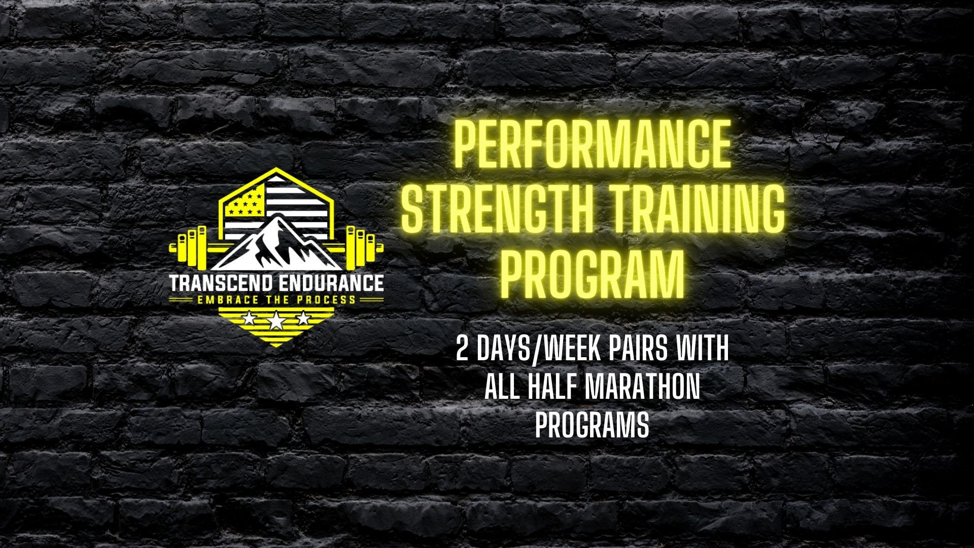 Performance Strength Training, 2x per week, pairs with Half Marathon