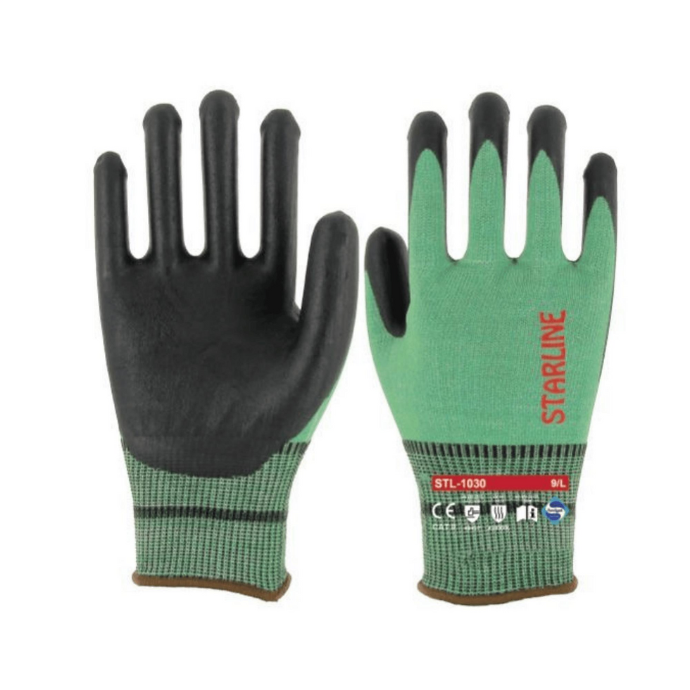 Küçük resim: Starline STL-1030 F Kesilmez Köpük Nitril İş Eldiveni EN388 4X42F