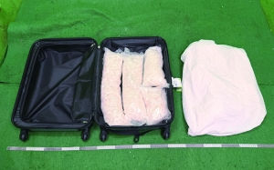 (港)葡女子行李藏毒抵港斷正