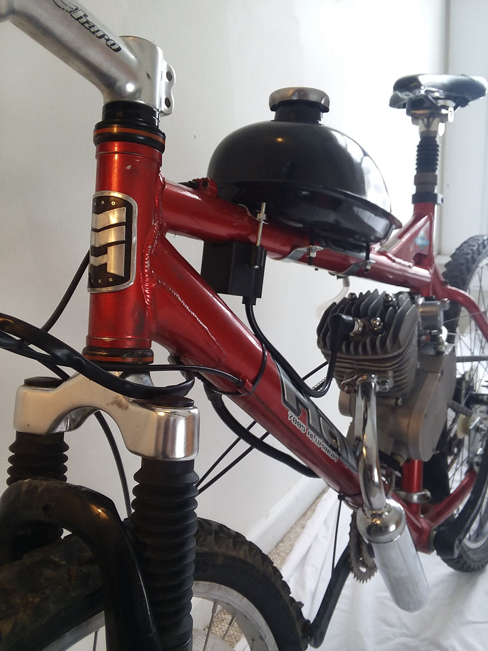 Thumbnail: Haro MTN Bike 80cc Motorized bicycle Esbikes