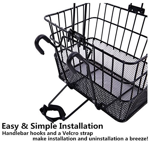 Thumbnail: Ohuhu Rust-Proof Quick Release Front Handlebar Bicycle Lift Off Basket / Wire Me