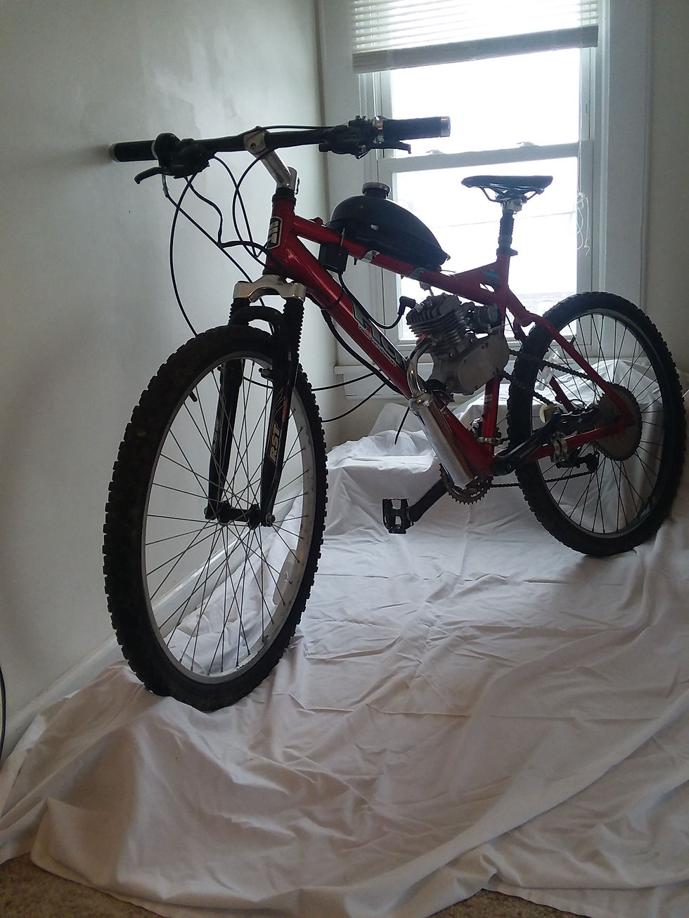 Thumbnail: Haro MTN Bike 80cc Motorized bicycle Esbikes