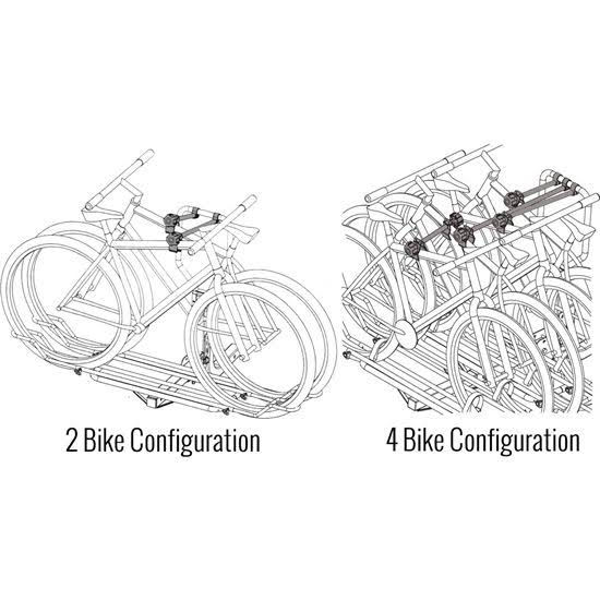 Thumbnail: Discount Ramps 2-4 Bike Adjustable 2 Hitch Wheel-mount Bicycle Rack