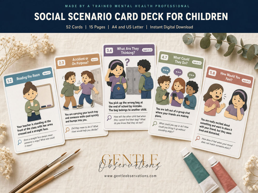 Social Scenario Card Deck For Children