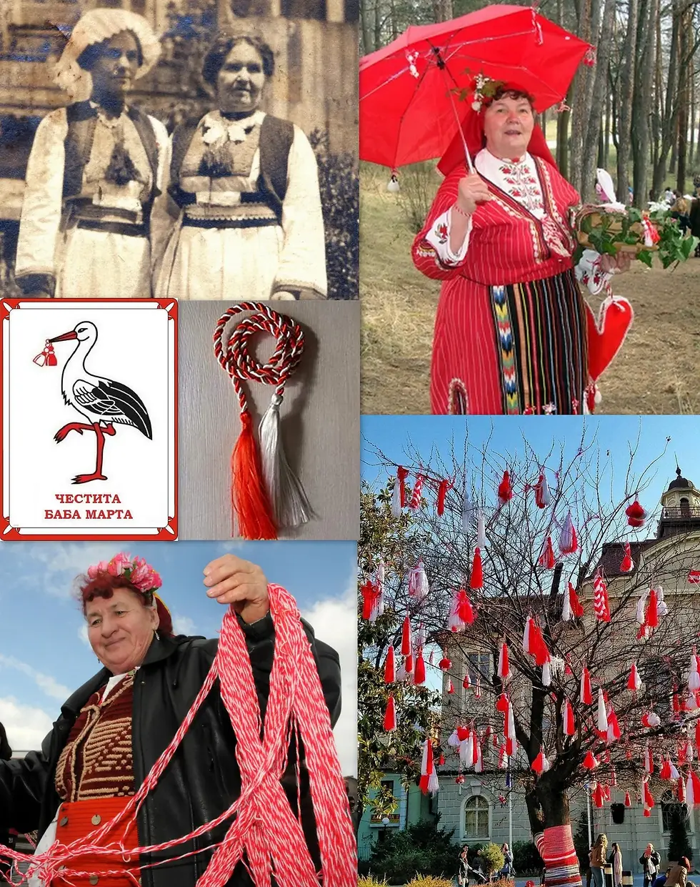 Traditionally it was the duty of the Babas or older women in the family to weave these charms and to charge them with magical power by means of specific spells. “This is reflected in their alternative names of baenitsa, from “baya”, to cast spells, and kitenitsa, kichilka from “kitja, kicha”to decorate. Threads had to be spun to the left opposite to the direction for spinning of the yarn for everyday needs.