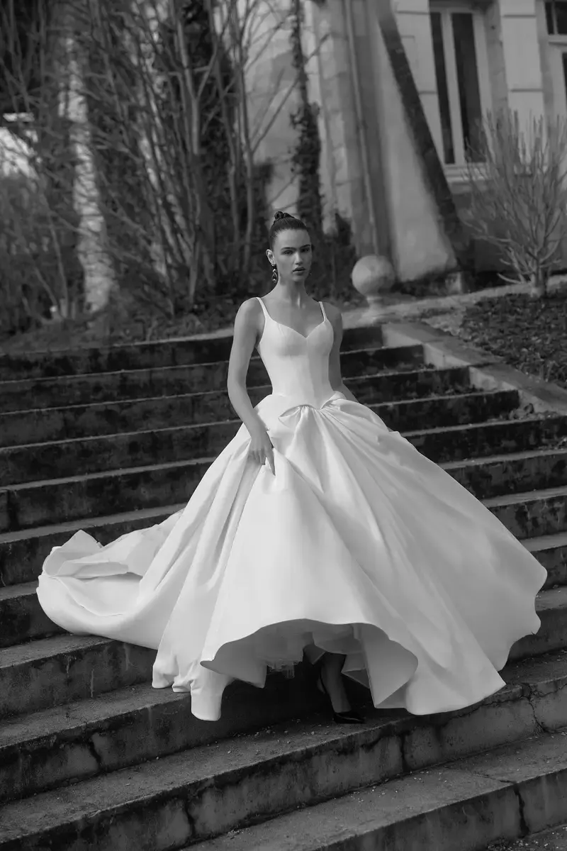 Thumbnail: WONA Concept Comet Mikado Basque Waist Wedding Dress