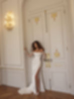 WONA Concept Sweden Leg Split Lace Wedding Dress