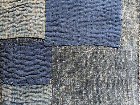 Japanese boro mending, patchwork textile