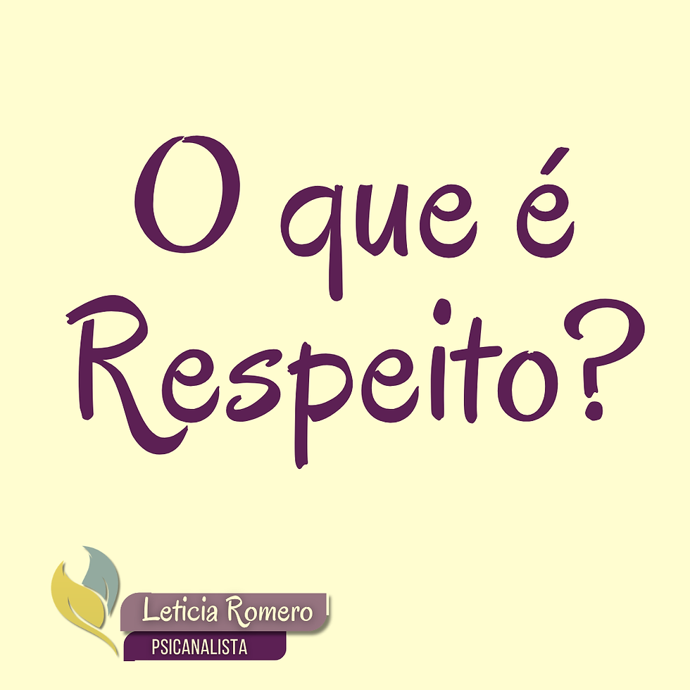O que é respeito?