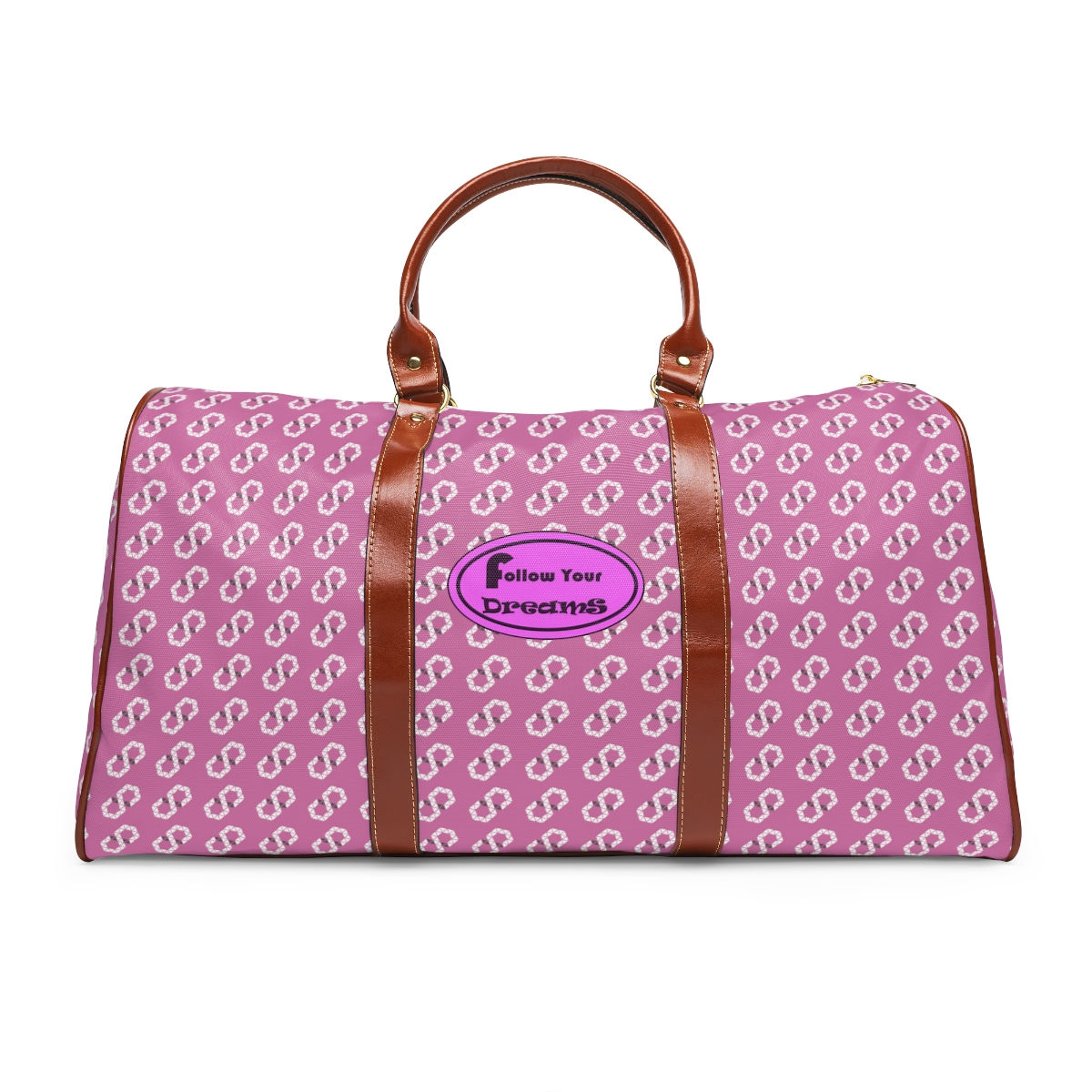Waterproof Travel Bag - Follow Your Dreams (Light Pink - B&W II)