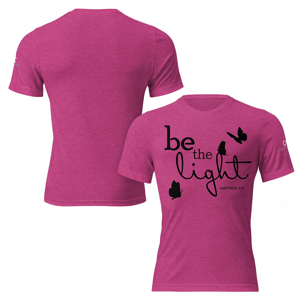 Be the light with Butterflies T-shirt