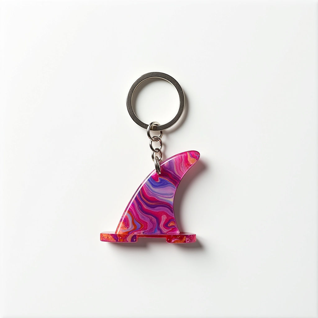 Resin Art Fin Keychain