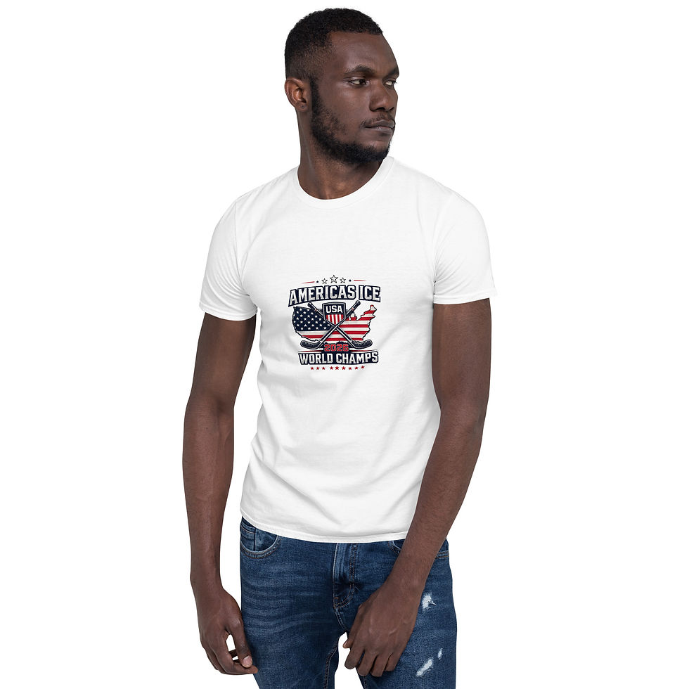 Unisex Basic Softstyle T Shirt White Front | Americas Ice