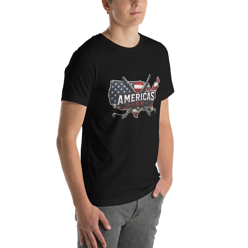 Thumbnail: Unisex Staple T Shirt Black Right Front | Americas Ice