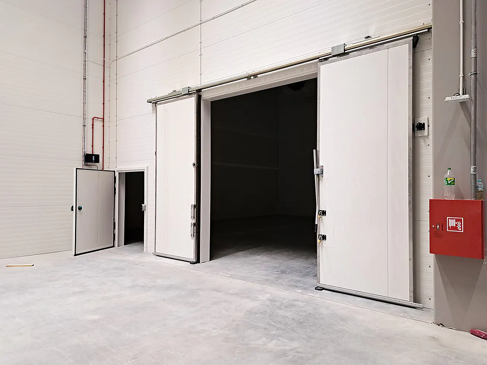 an example of open industrial doors for commercial door repair