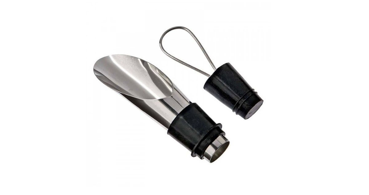 Bico Dosador Aco Inox P/ Vinho C/ Tampa