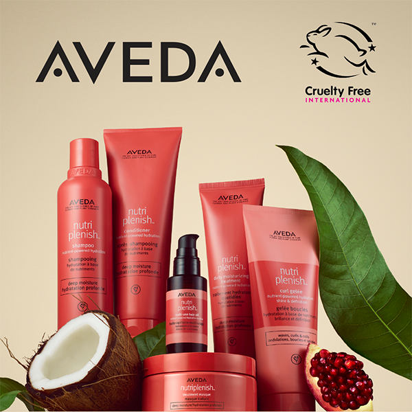 Close-up view of hair care products on a shelf