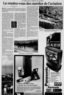 Journal Le Soleil 13 août 1999