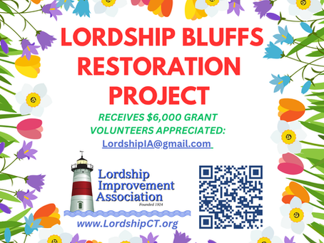 LIA AWARDED $6,000 GRANT FOR LORDSHIP BLUFFS RESTORATION