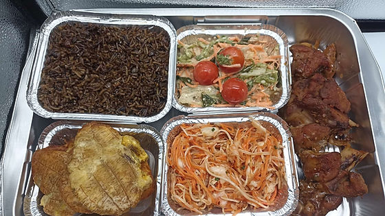 🍛🇭🇹 Riz Djon Djon,🍗 Dinde, salade crudité,🍌 banane pesées, pikliz.🔥