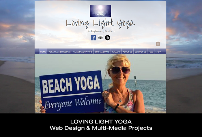 Coconut BAM Productions | Portfolio | Loving Light Yoga | Web Design and Multi-Media