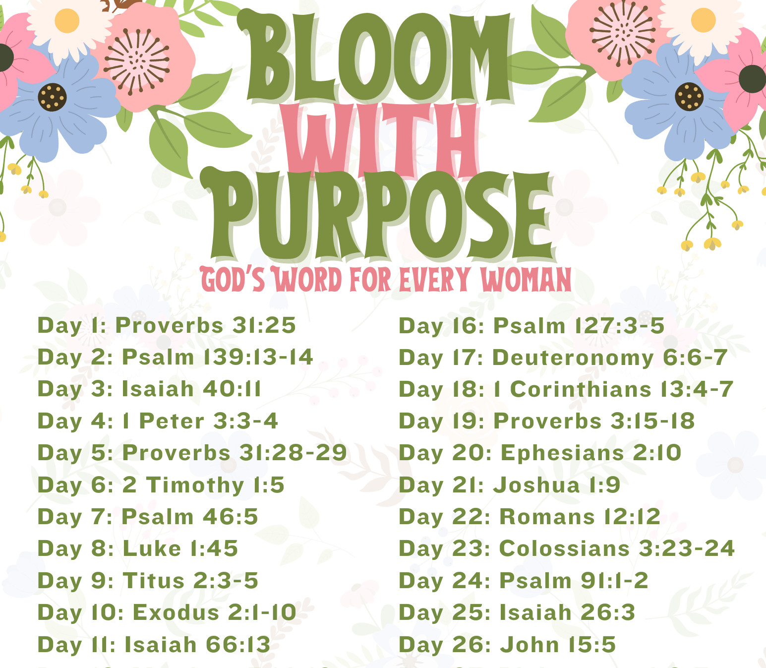 May Scripture Writing Plan