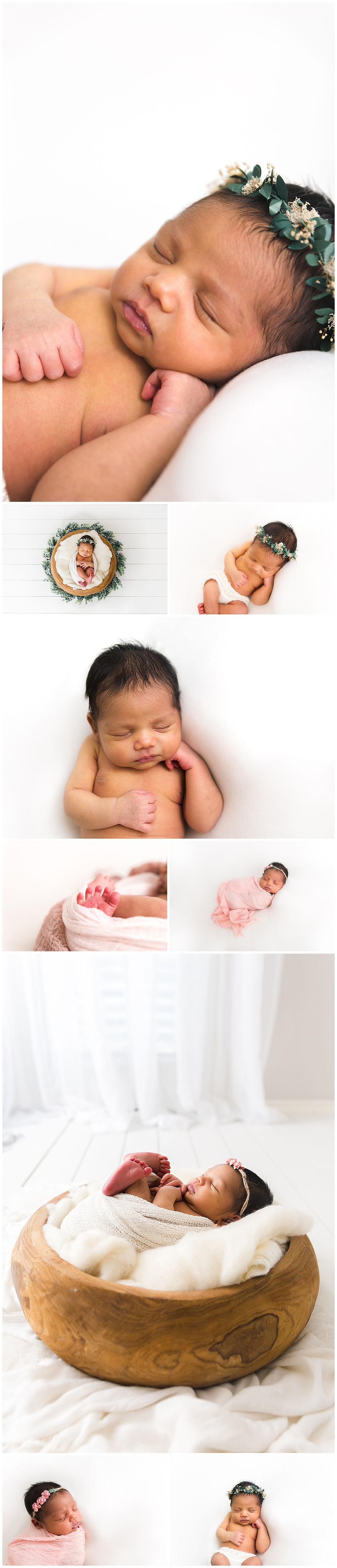 posing a newborn