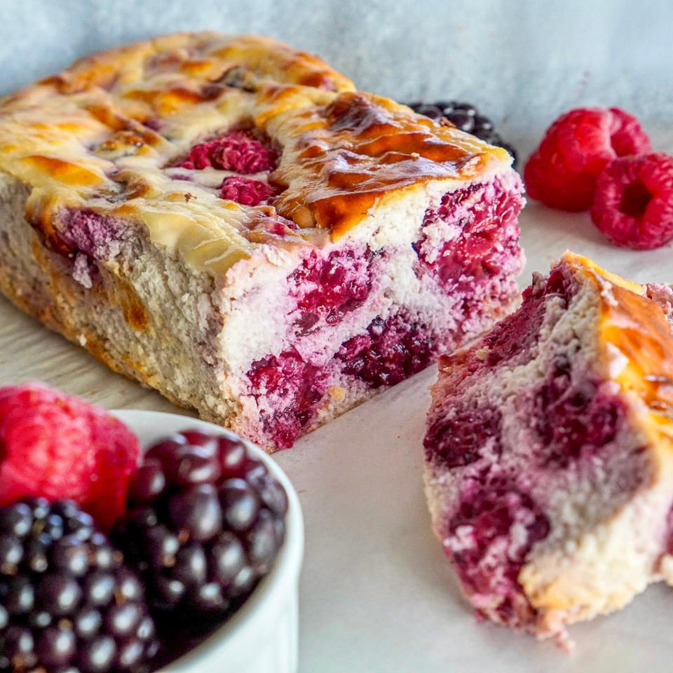 Light & Fluffy Berry Yogurt Cake