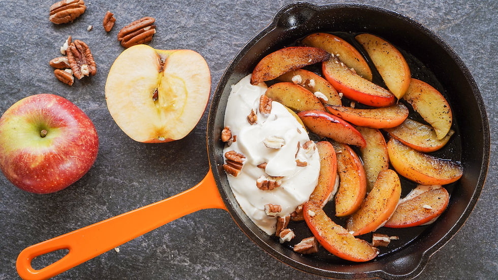 Buttery Apples & Whipped Vanilla Cream