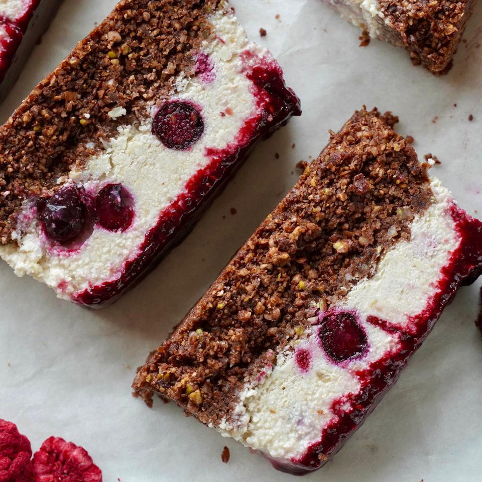 Triple Layered Berry Cheesecake