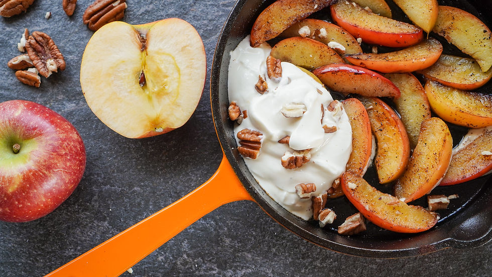 Buttery Apples & Whipped Vanilla Cream