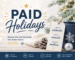 paid Holiday Image for Careers page