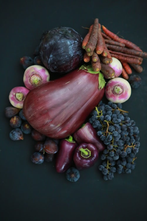 blue/purple plant based foods